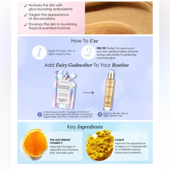 Sunday Riley Fairy Godmother Shimmering Body Oil Gel - Picture 8 of 10